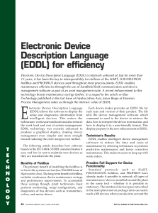 Electronic Device Description Language (EDDL) for efficiency