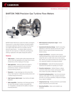 BARTON 7400 Precision Gas Turbine Flow Meters