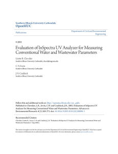 Evaluation of InSpectra UV Analyzer for Measuring