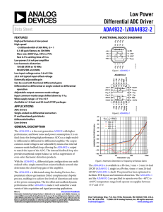 Analog Devices ADA4932-2YCPZ-R2 datasheet: pdf