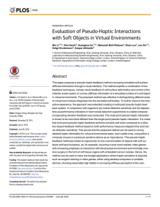 Evaluation of Pseudo-Haptic Interactions with Soft Objects in