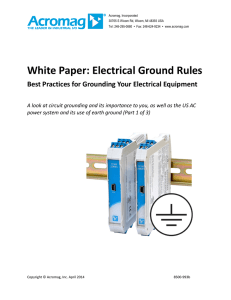 White Paper: Electrical Ground Rules