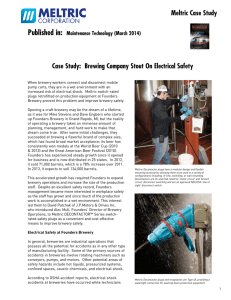 Case Study: Brewing Company Stout On Electrical Safety Meltric