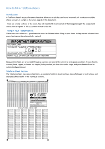 How to fill in Teleform sheets