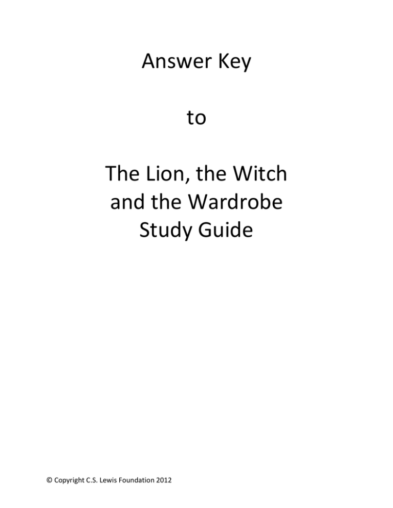 the lion the witch and the wardrobe essay topics
