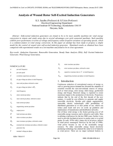 Analysis of Wound Rotor Self-Excited Induction Generators