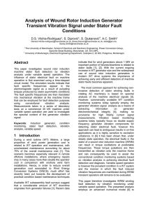 Analysis of Wound Rotor Induction Generator Transient Vibration