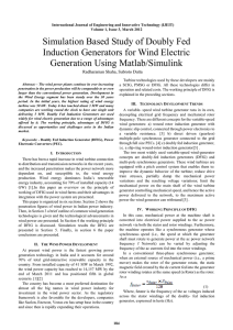 Simulation Based Study of Doubly Fed Induction Generators for