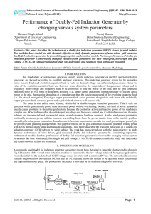 Performance of Doubly-Fed Induction Generator by changing