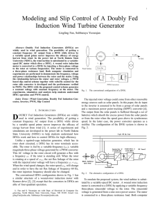 Modeling and Slip Control of A Doubly Fed Induction Wind Turbine