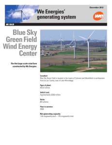 Blue Sky Green Field Wind Energy Center