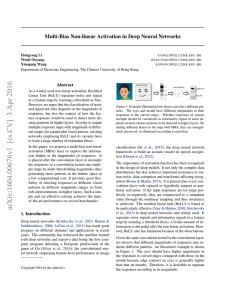 Multi-Bias Non-linear Activation in Deep Neural Networks