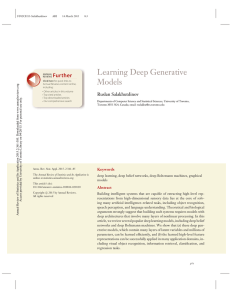 Learning Deep Generative Models