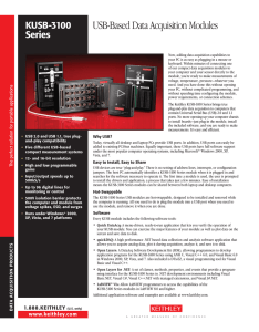 KUSB-3100 Series USB-Based Data Acquisition Modules