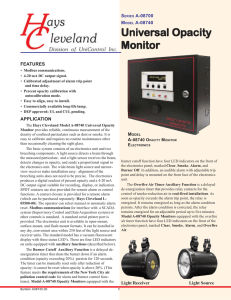 A08740 Universal Opacity Monitor Bulletin