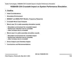 10GBASE-CX4 Crosstalk Impact on System Performance