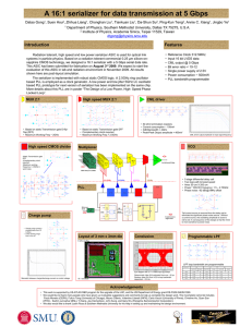 A 16:1 serializer for data transmission at 5 Gbps - Indico