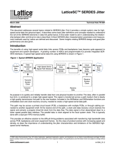 LatticeSC SERDES Jitter