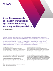 Jitter Measurements in Telecom Transmission