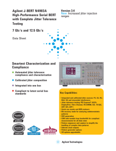 Agilent J-BERT N4903A High- Performance Serial