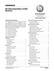 AND8090/D AC Characteristics of ECL Devices