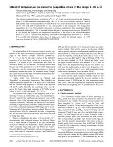 Effect of temperature on dielectric properties of ice in the