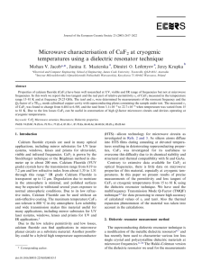 Microwave characterisation of CaF2 at cryogenic temperatures