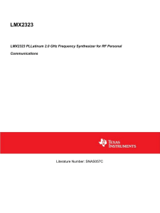 LMX2323 PLLatinum 2.0 GHz Frequency