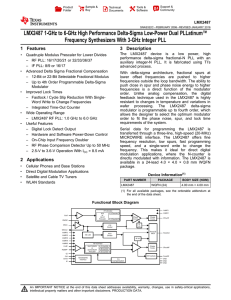 LMX2487 1-GHz to 6-GHz High Performance Delta