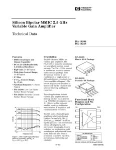 IVA-14208, IVA-14228: Silicon Bipolar MMIC 2.5 GHz Variable Gain