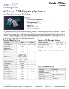 6.6 GHz to 10 GHz Frequency Synthesizer