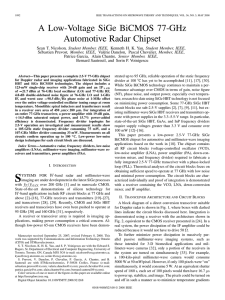 A Low-Voltage SiGe BiCMOS 77-GHz Automotive Radar Chipset