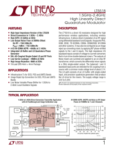 LT5518 - 1.5GHz - 2.4GHz High Linearity Direct