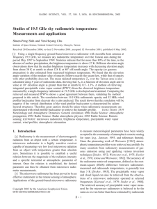 Studies of 19.5 GHz sky radiometric temperature: Measurements