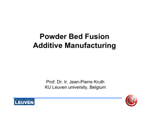Powder Bed Fusion Additive Manufacturing