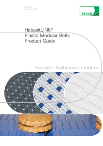 HabasitLINK® Plastic Modular Belts Product Guide Habasit