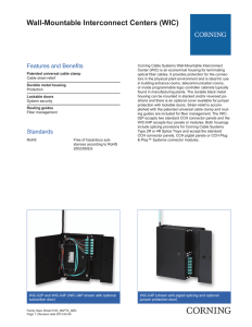 Corning PN# WIC4-DOOR Product Family Spec Sheet