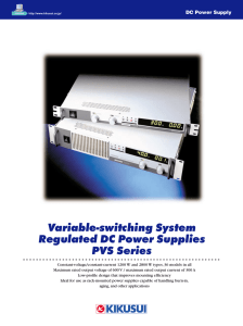 Variable-switching System Regulated DC Power Supplies