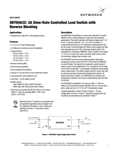 SKY84632: 3A Slew-Rate Controlled Load Switch with Reverse