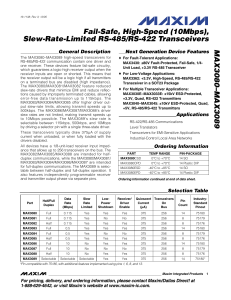 Slew-Rate-Limited RS-485/RS-422 Transceivers