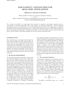 low-latency convolution for real-time applications