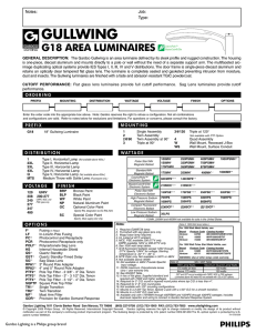 Gullwing - G18 - Submittal Data Sheet