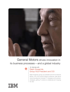 General Motors drives innovation in its business processes
