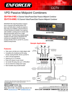 VPD Passive Midpoint Combiners - SECO-LARM