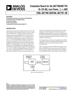 EVAL-AD7790-EB/EVAL-AD7791-EB Evaluation Board for
