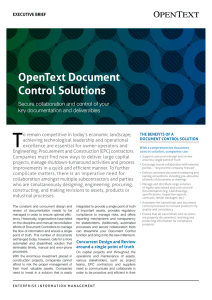 openText Document Control solutions