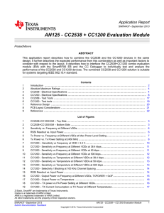 AN125 - CC2538 + CC1200 Evaluation Module