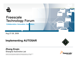 AUTOSAR Implementation: Freescale Software & Configuration