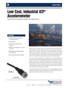 Low Cost, Industrial ICP® Accelerometer