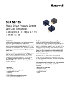 SDX Series Plastic Silicon Pressure Sensors Low Cost